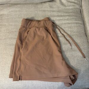 Tan Old Navy High Waisted Powersoft Shorts 3” Inseam